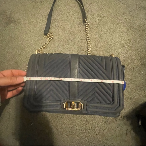 Rebecca Minkoff Navy Blue Quilted Leather Handbag - Picture 8 of 12